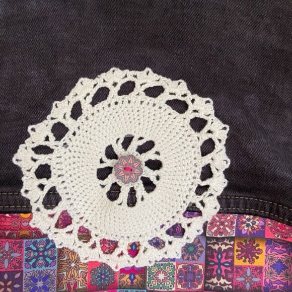 One-of-a-Kind Upcycled Faded Black Jean Jacket – Size Small - Picture 6 of 15